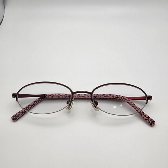 Coach Adrianne Matte Bordeaux Prescription Glasses Frames, Case, & CleaningCloth - Picture 3 of 9